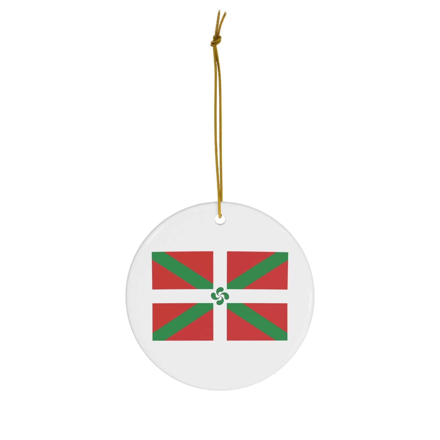 Basque Flag White Ornament