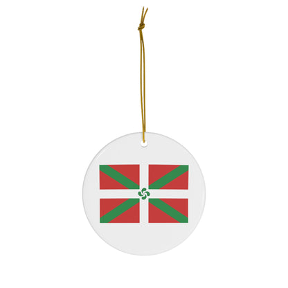 Basque Flag White Ornament