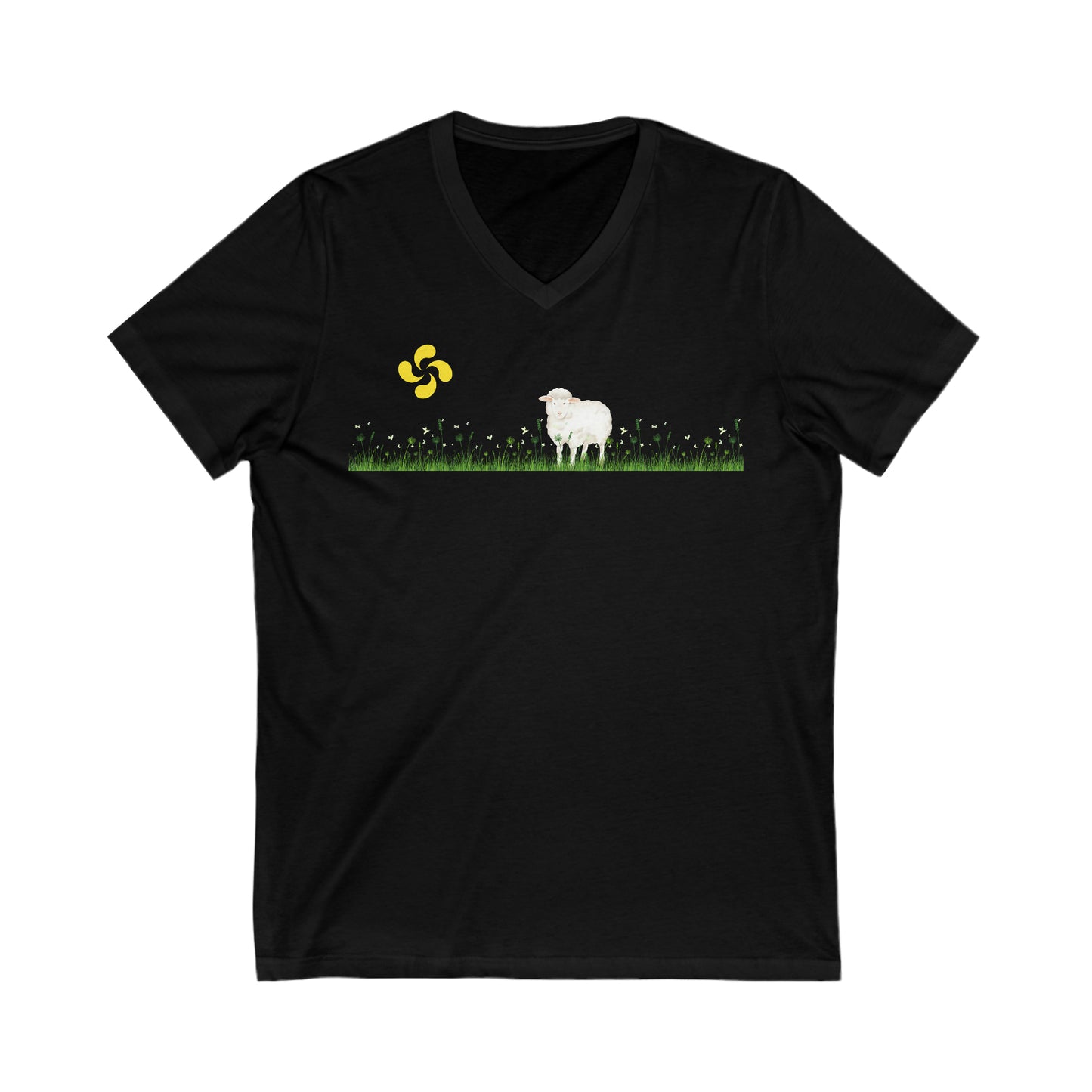 Lamb Grazing V-Neck Shirt