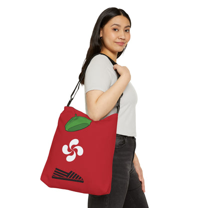 Adjustable Tote bag Double-sided Lauburu/Hiru Trio RED