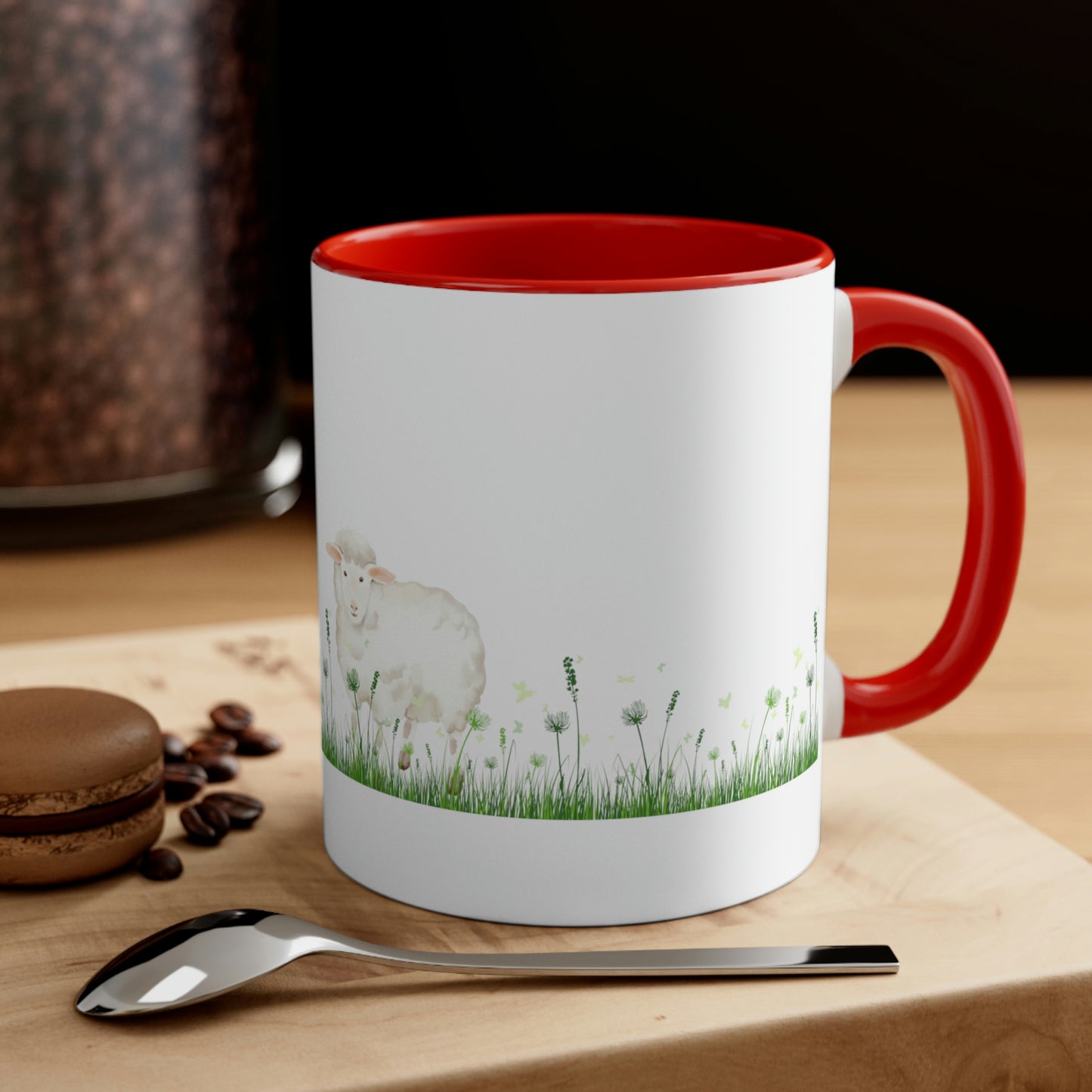 Lamb Grazing Basque Sun Coffee Mug, 11oz